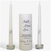 Personalized Faith Hope Love Wedding Unity Candle Set  - 46487D