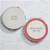 Pink/Silver Compact Mirror