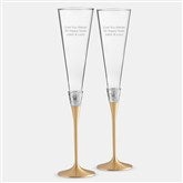 With Love Gold Flute Pair