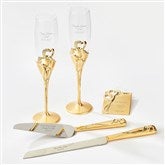 Engraved Gold Intertwined Heart Gift Set      - 47196