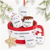 Marshmallow Family Personalized Christmas Ornament  - 47484