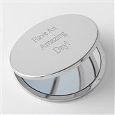 Round Silver Compact