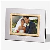 Wedding Personalized Silver  Gold Hammered Frame - 47825