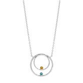 Silver Necklace-2 Stones