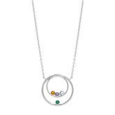 Silver Necklace-4 Stones