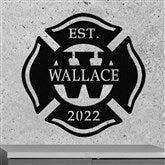 Firefighter Sign-Black