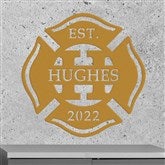 Firefighter Sign-Gold