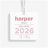 New Baby Details Personalized Christmas Ornament  - 48197