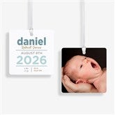 New Baby Details Personalized Christmas Ornament  - 48197
