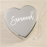 Silver Heart Necklace Set