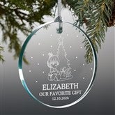 My Very First Christmas Precious Moments® Personalized Glass Ornament  - 48325