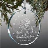 Precious Moments® Just Married Personalized Glass Ornament  - 48328