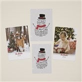 Personalized White Metal LED Lantern - Snowman Repeating Name - 48436