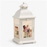 Personalized Photo White Metal LED Lantern - 48449