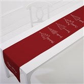 Scripted Christmas Tree Personalized Table Runner - 48554