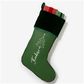 Scripted Christmas Tree Personalized Christmas Stockings - 48557