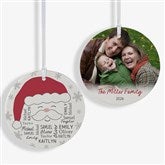 Santa Repeating Name Personalized Ornaments - 48681