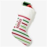 Holiday Stripes Personalized Christmas Stockings - 48703