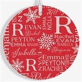 Christmas Snowflake Repeating Name Personalized Ornament - 48908