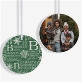 Christmas Snowflake Repeating Name Personalized Ornament - 48908