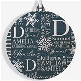 Christmas Snowflake Repeating Name Personalized Ornament - 48908
