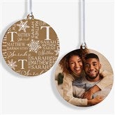 Christmas Snowflake Repeating Name Personalized Ornament - 48908