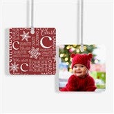 Christmas Snowflake Repeating Name Personalized Ornament - 48908