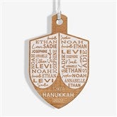 Hannukah Dreidel Personalized Wood Ornament  - 48951