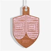 Hannukah Dreidel Personalized Wood Ornament  - 48951