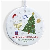 Happy Chrismukkah Personalized Ornament - 48952