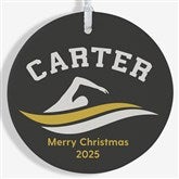Swimming Personalized Christmas Ornaments - 49005
