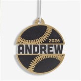 Baseball Personalized Wood Ornament - 49044