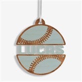 Baseball Personalized Wood Ornament - 49044