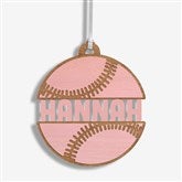 Baseball Personalized Wood Ornament - 49044