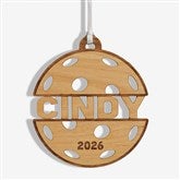Pickleball Personalized Wood Ornament - 49051