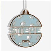 Pickleball Personalized Wood Ornament - 49051