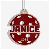 Pickleball Personalized Wood Ornament - 49051