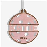 Pickleball Personalized Wood Ornament - 49051