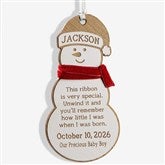 Child Growth Chart Personalized Wood Snowman Ornament - 49063