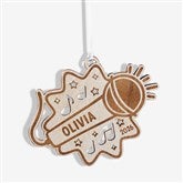 Music Microphone Personalized Wood Christmas Ornament - 49067