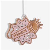 Music Microphone Personalized Wood Christmas Ornament - 49067