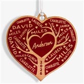 Family Tree of Love Personalized Wood Ornament - 49070