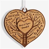 Family Tree of Love Personalized Wood Ornament - 49070