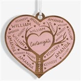 Family Tree of Love Personalized Wood Ornament - 49070