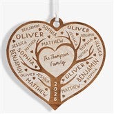 Family Tree of Love Personalized Wood Ornament - 49070
