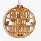 Forever Yours Personalized Wood Couples Ornaments - 49071