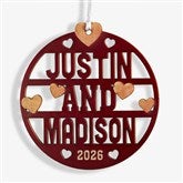 Forever Yours Personalized Wood Couples Ornaments - 49071