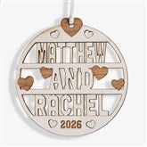 Forever Yours Personalized Wood Couples Ornaments - 49071