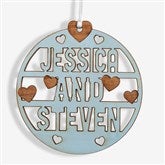 Forever Yours Personalized Wood Couples Ornaments - 49071