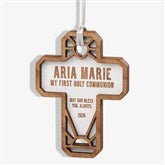 Faithful Cross Personalized Wood Christmas Ornaments - 49074